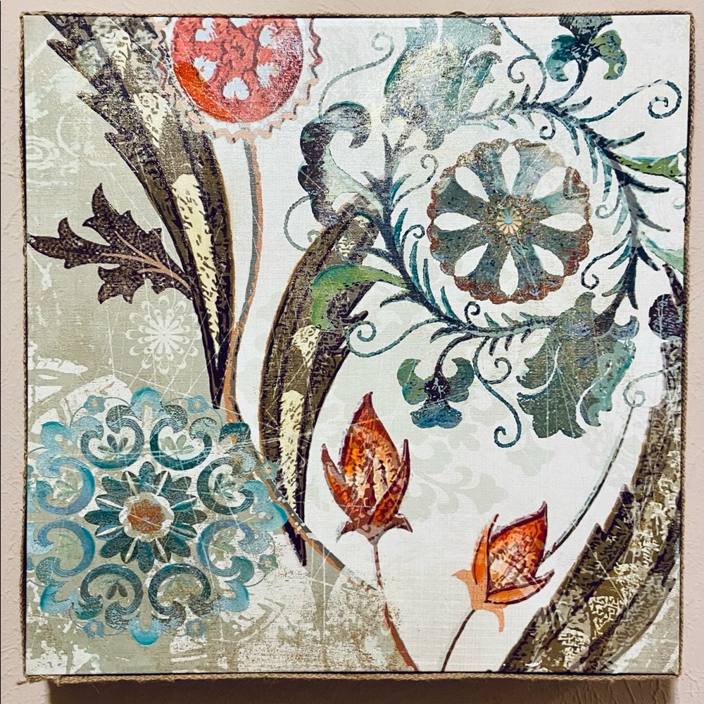Abstract Floral On Canvas